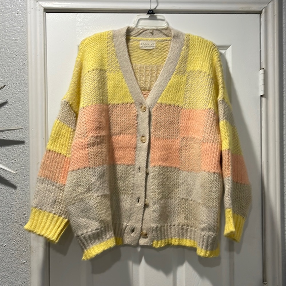 Dress Up Cardigan.  Acrylic/ nylon/ poly blend.  NWT